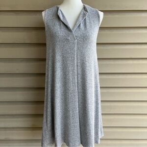 •Lou & Grey for LOFT• Gray Sleeveless Swingy Knit Dress - Size Small